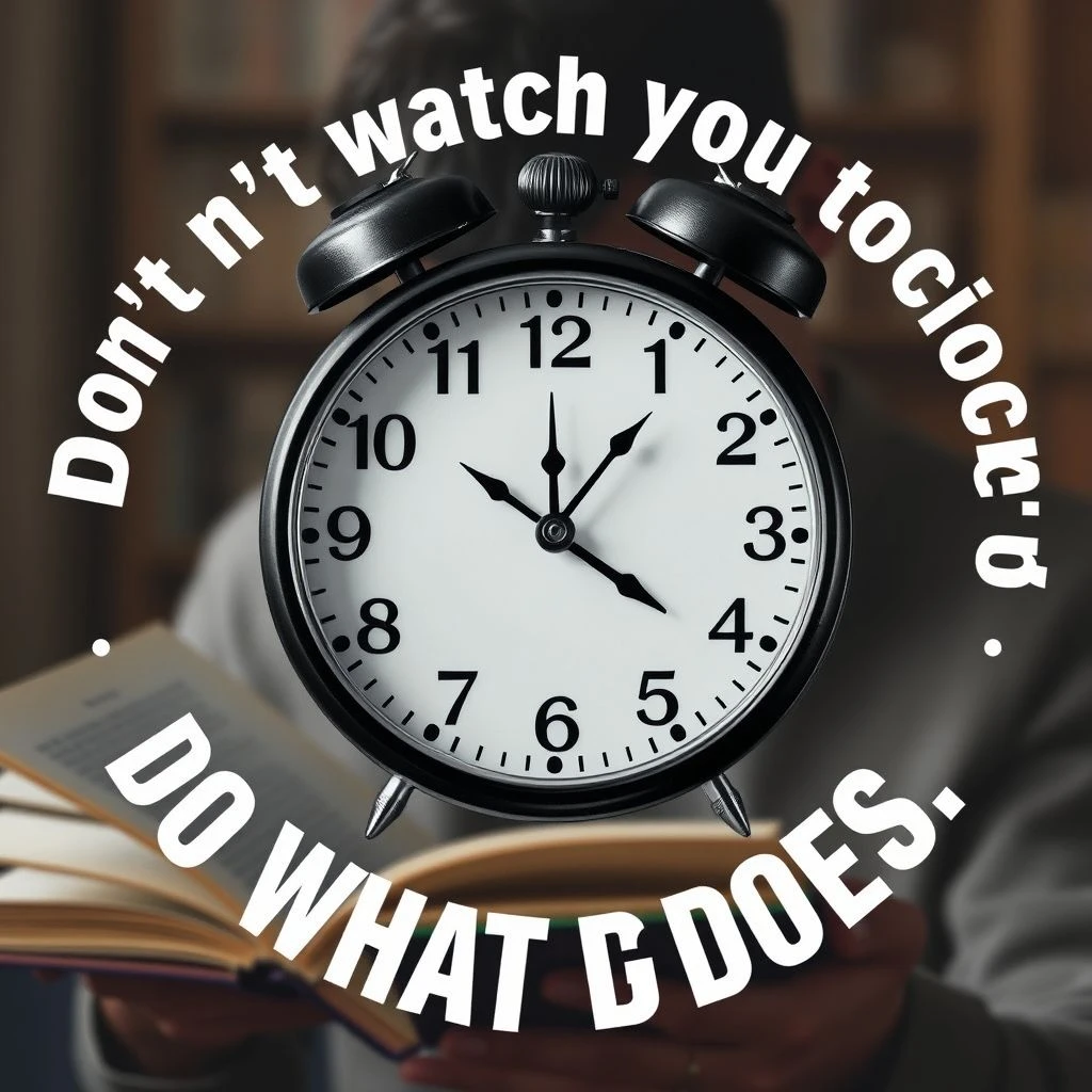 Aprenda Inglês com a Citação: Don't watch the clock; do what it does. Keep going.