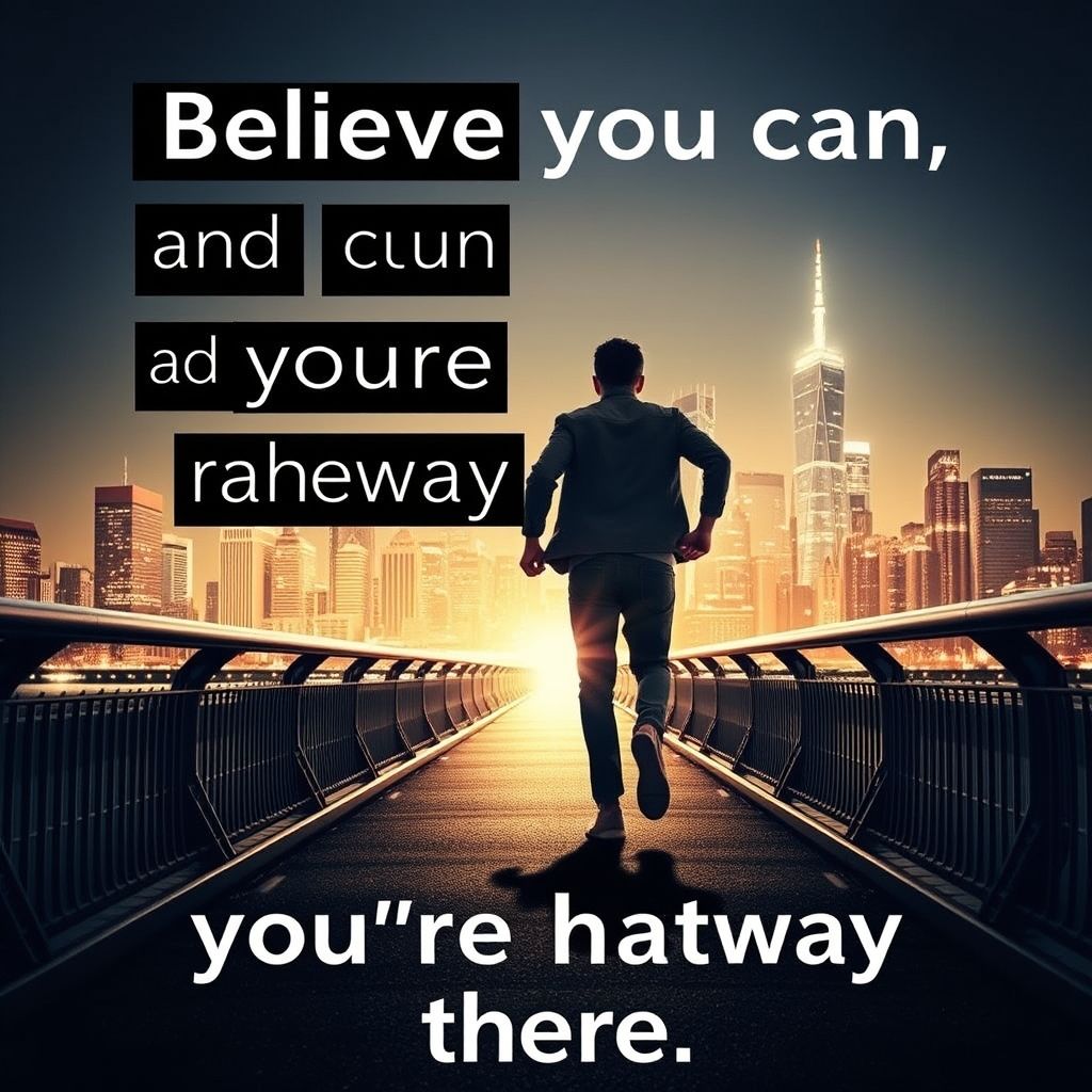 Aprende Inglés con Éxito: El Poder de "Believe you can and you're halfway there."