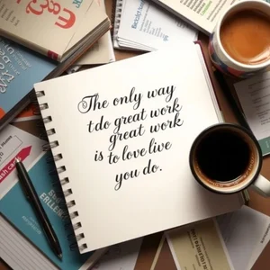 Desbloquea tu potencial Aprende inglés con The only way to do great work is to love what you do