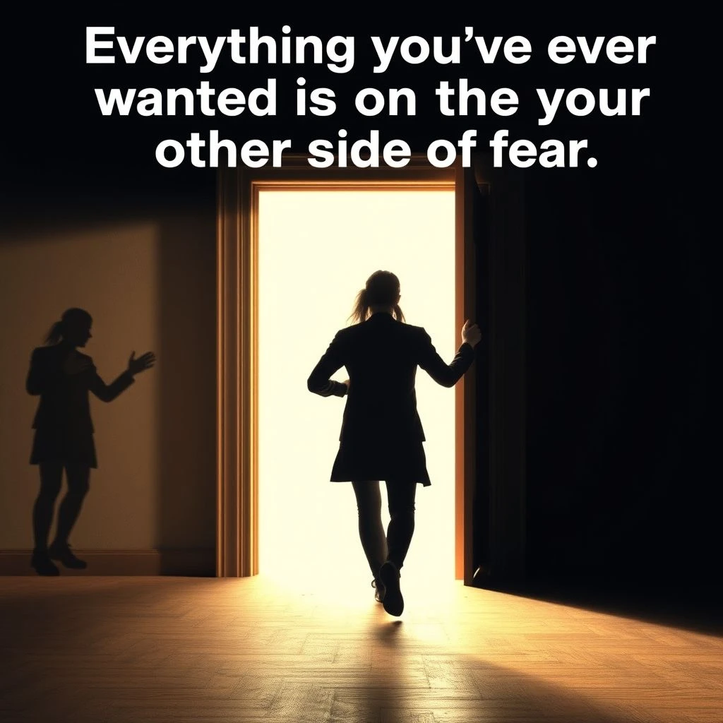Desbloqueie Seu Potencial com 'Everything you’ve ever wanted is on the other side of fear'!