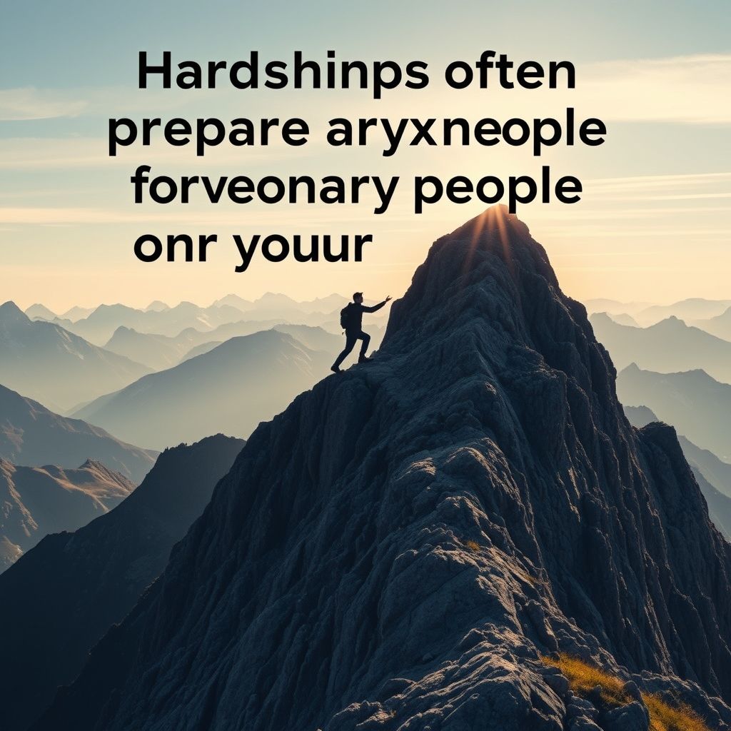 Desbloqueie Seu Potencial com Hardships often prepare ordinary people for an extraordinary destiny no Inglês!