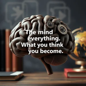 Domine Sua Mentalidade e Aprenda Inglês com 'The Mind is Everything. What You Think You Become.'