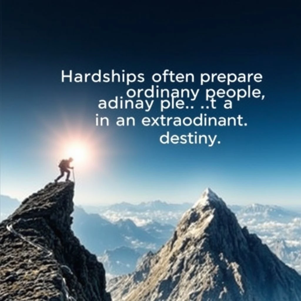 Giải Phóng Tiềm Năng: Cách Hardships often prepare ordinary people for an extraordinary destiny Thúc Đẩy Tiếng Anh