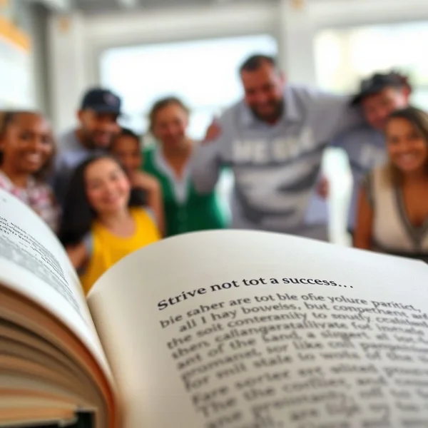 Learn English Through the Quote: Strive not to be a success, but rather to be of value.