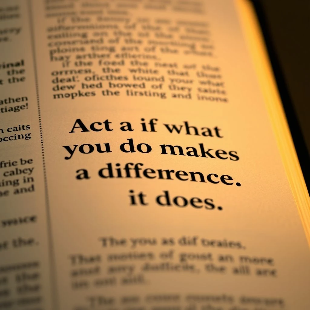 Học tiếng Anh với "Act as if what you do makes a difference. It does.": Điểm ngữ pháp, từ vựng và bài tập