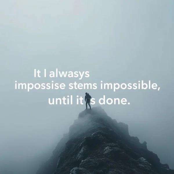 It always seems impossible until it's done. Motivation for English learners