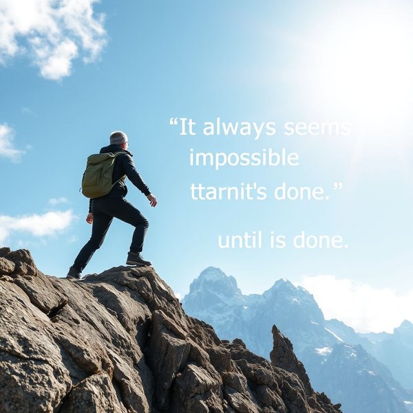 It always seems impossible until it's done. Motivation for English learners