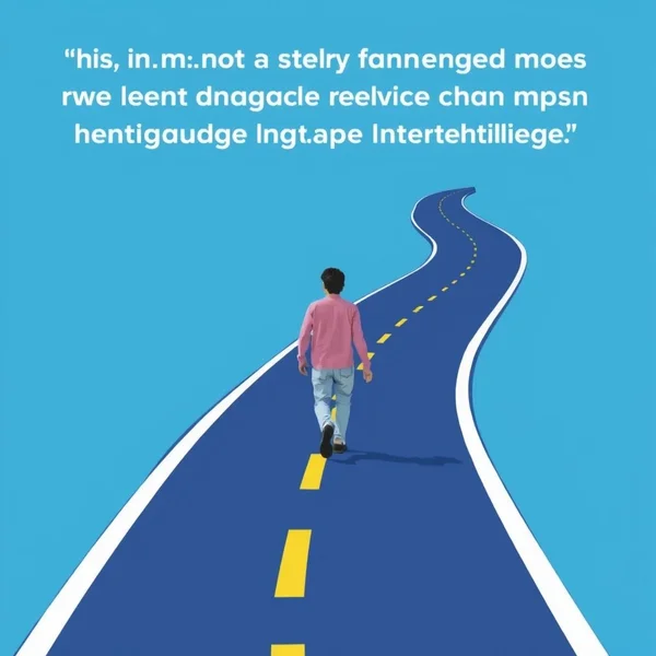 Hình ảnh con đường quanh co với một người đang bước đi vững chắc, minh họa câu nói "It does not matter how slowly you go as long as you do not stop"