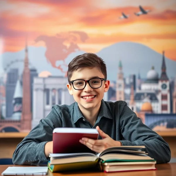 Imagen que muestra a un estudiante sintiéndose seguro mientras aprende, con la cita "Magic is believing in yourself. If you can do that, you can make anything happen." sutilmente integrada. 