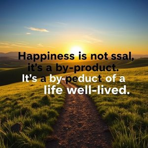 Desbloqueando la Fluidez en Inglés: Entendiendo Happiness is not a goal...it's a by-product of a life well-lived.