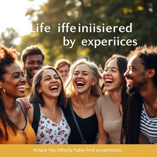 Una representación visual de la amistad y la felicidad, ilustrando la cita "Count your age by friends, not years. Count your life by smiles, not tears."