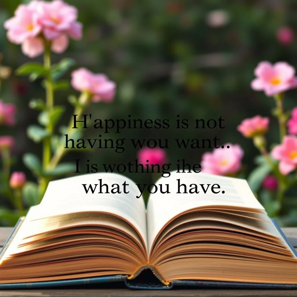 Desbloqueando la sabiduría inglesa: Significado de 'Happiness is not having what you want. It is wanting what you have.'