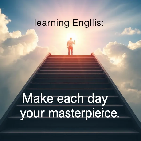 Make each day your masterpiece. - a concept image for English learning