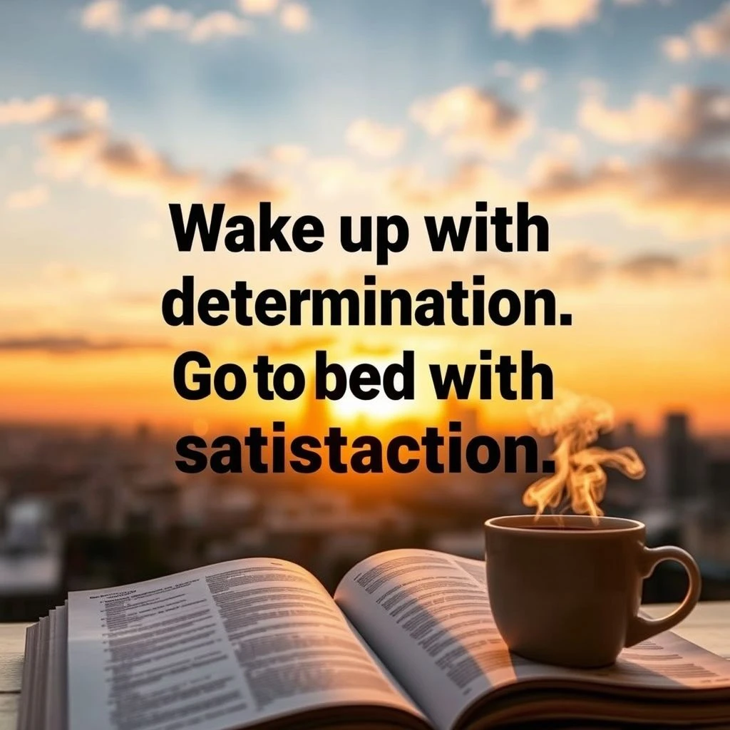 Làm Chủ Tiếng Anh Với Wake up with determination. Go to bed with satisfaction: Từ Vựng, Ngữ Pháp & Bài Tập
