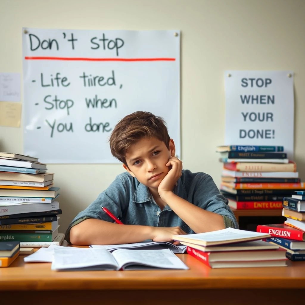 Mở Khóa Thông Thạo Tiếng Anh với "Don't stop when you're tired. Stop when you're done."