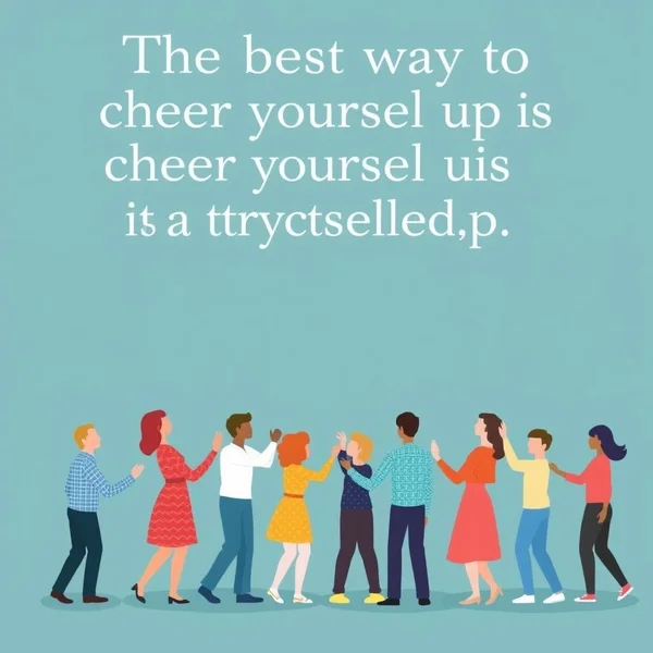 Imagem representando gentileza e a citação "The best way to cheer yourself up is to try to cheer somebody else up."