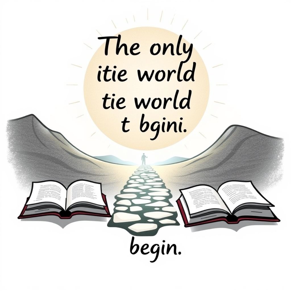 Desbloqueando o Inglês: O Poder de The only joy in the world is to begin.