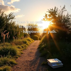 Giải phóng sự trôi chảy tiếng Anh với There is no path to happiness: happiness is the path