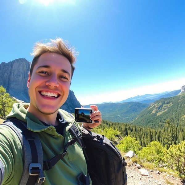 Image title: A truly happy person is one who can enjoy the scenery while on a detour. Placeholder for an inspiring image of a scenic route with a happy traveler.