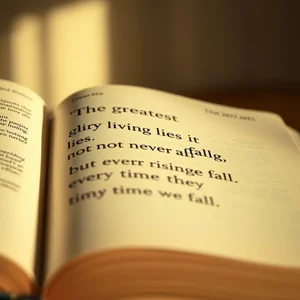 Mở Khóa Tiếng Anh với The greatest glory in living lies not in never falling, but in rising every time we fall