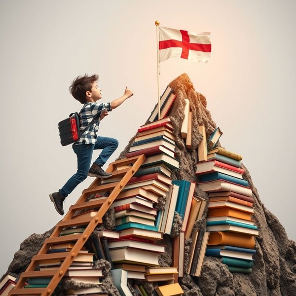 Image of a mountain peak with a climber, symbolizing the quote: "Challenges are what make life interesting. Overcoming them is what makes life meaningful."