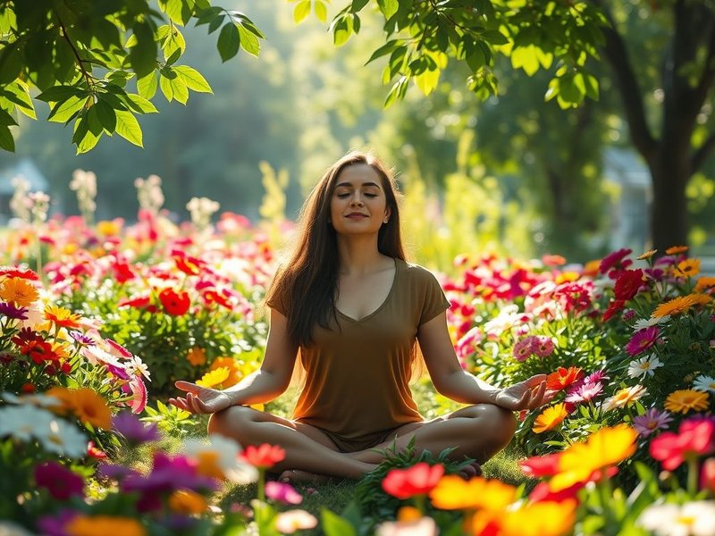 Image of a serene natural scene, representing the present moment, with the text overlay: "The present moment is filled with joy and happiness. If you are attentive, you will see it."