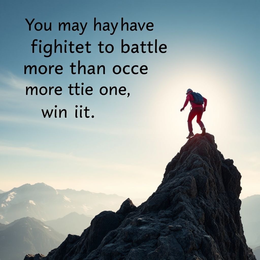 Domínio do Inglês You may have to fight a battle more than once to win it