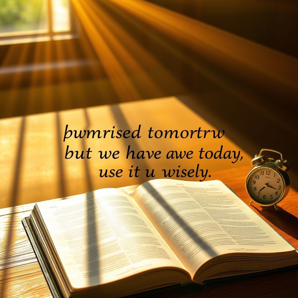 Libera tu potencial en inglés: Analizando "We are not promised tomorrow, but we have today. Use it wisely."