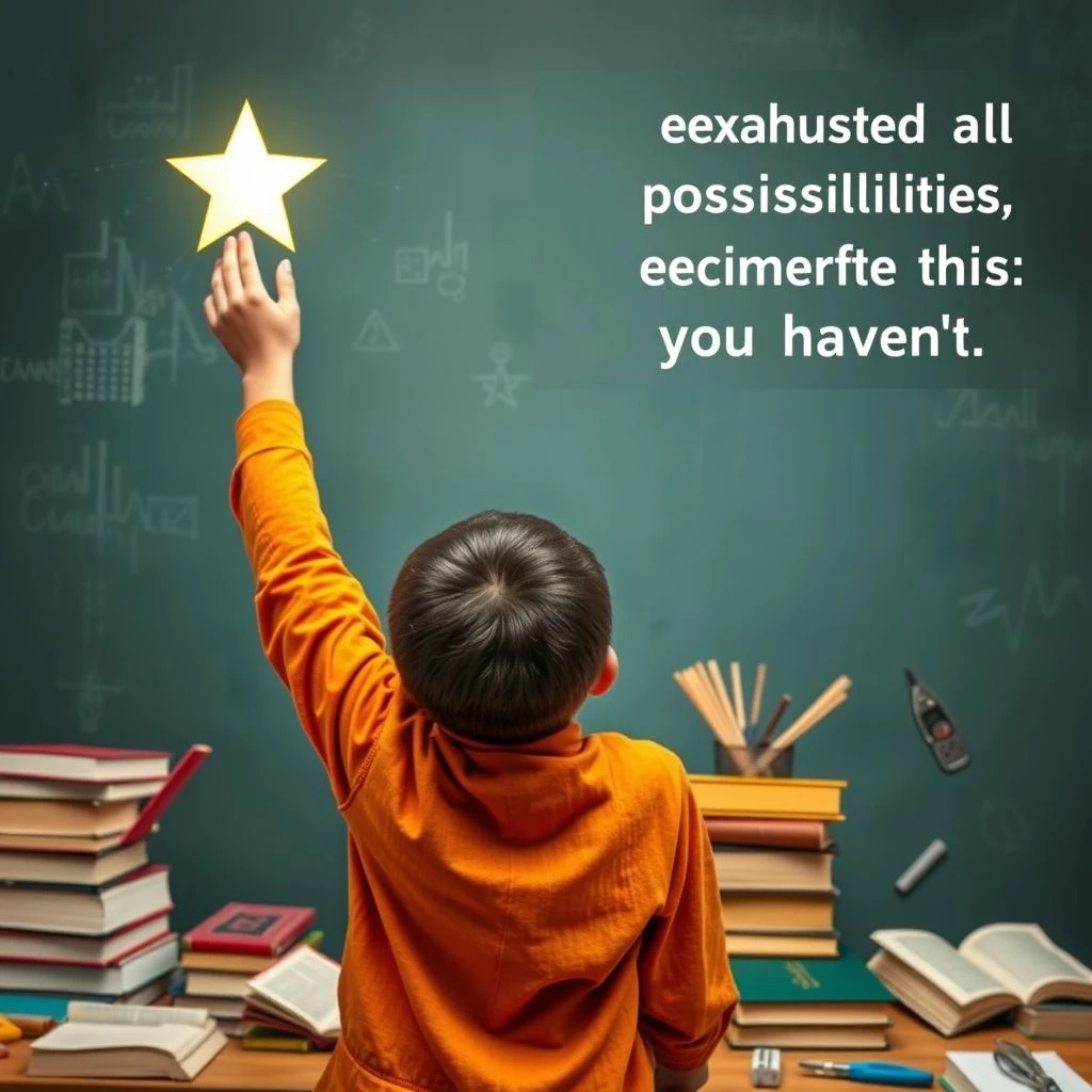 Desbloqueando el potencial del inglés con When you have exhausted all possibilities, remember this: you haven't ¡Motivación y aprendizaje!
