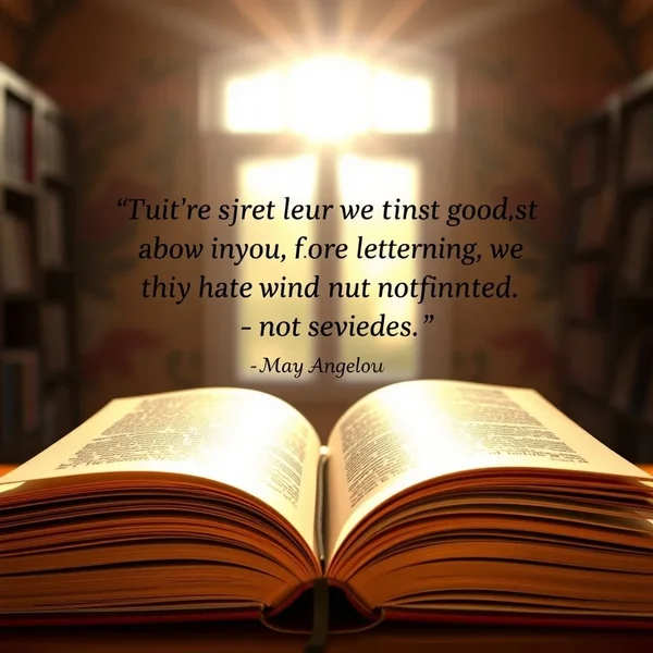 Image: Maya Angelou's quote "Stepping onto a brand-new path is difficult, but not more difficult than remaining in a situation which is not nurturing to the whole woman." inspiring English learners