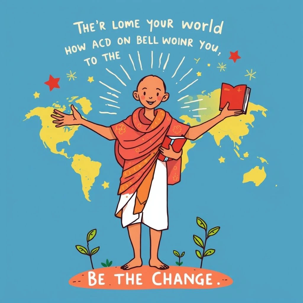 Dominando Inglês com "Be the change that you wish to see in the world"
