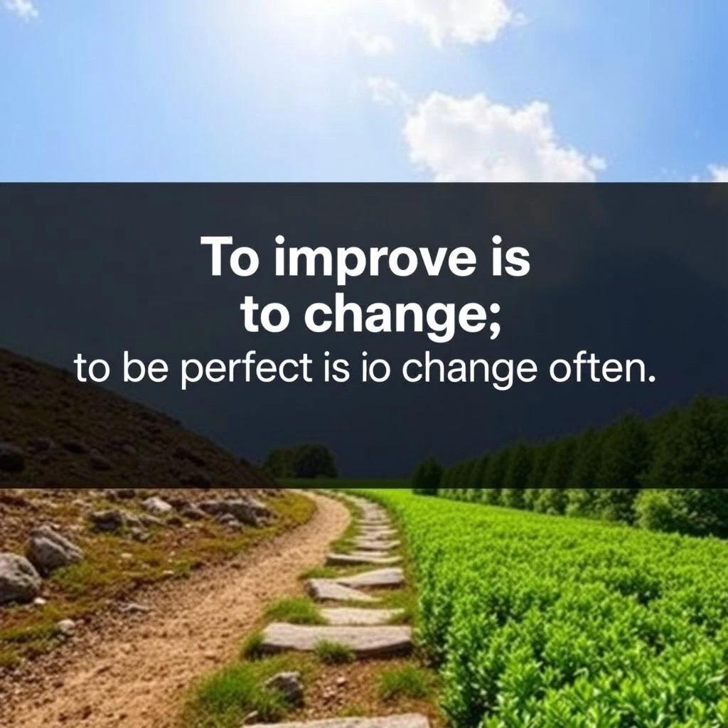Dominando o Inglês: To improve is to change; to be perfect is to change often.